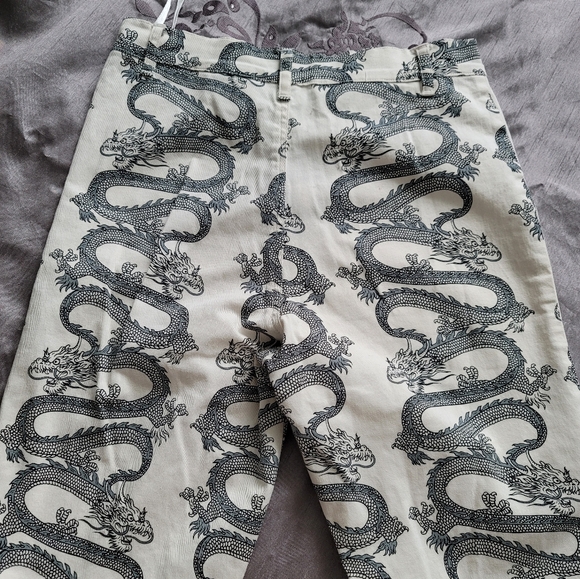 MOTEL high waist jeans with dragons Small - Picture 5 of 11